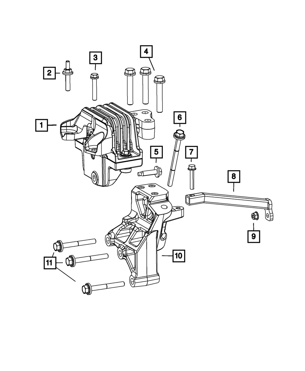 Transmission Mount Bracket - Mopar (4766548AC) - view 2
