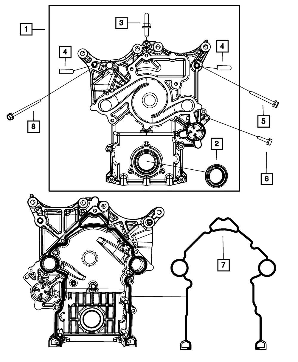 Timing Case Cover - Mopar (4792795AD) - view 5