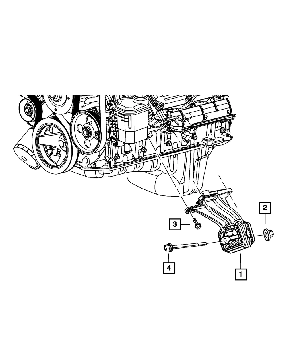 Engine Mounting Bracket And Insulator - Mopar (4854564ab)