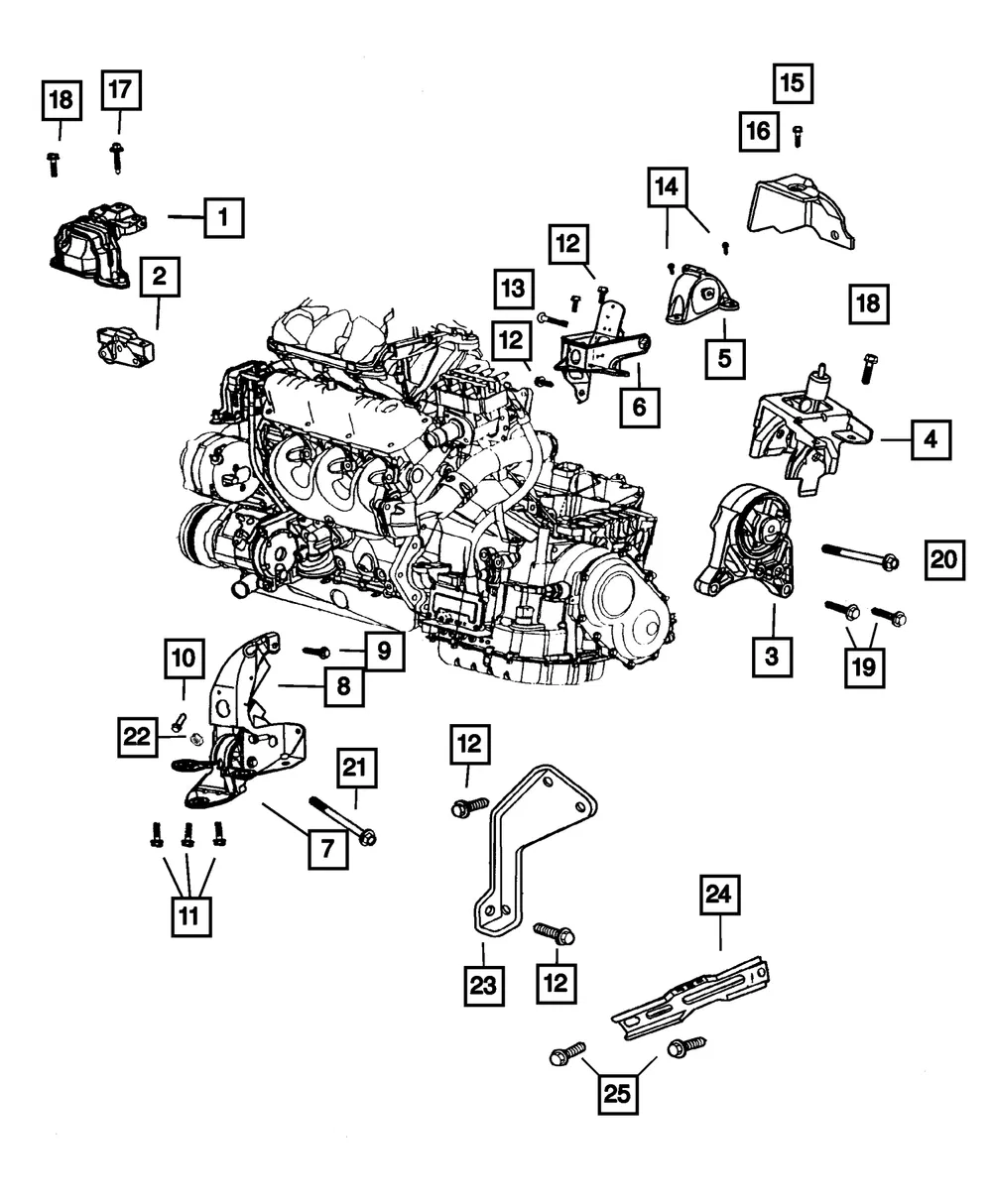 Engine Mount Support - Mopar (4861295AB) - view 6