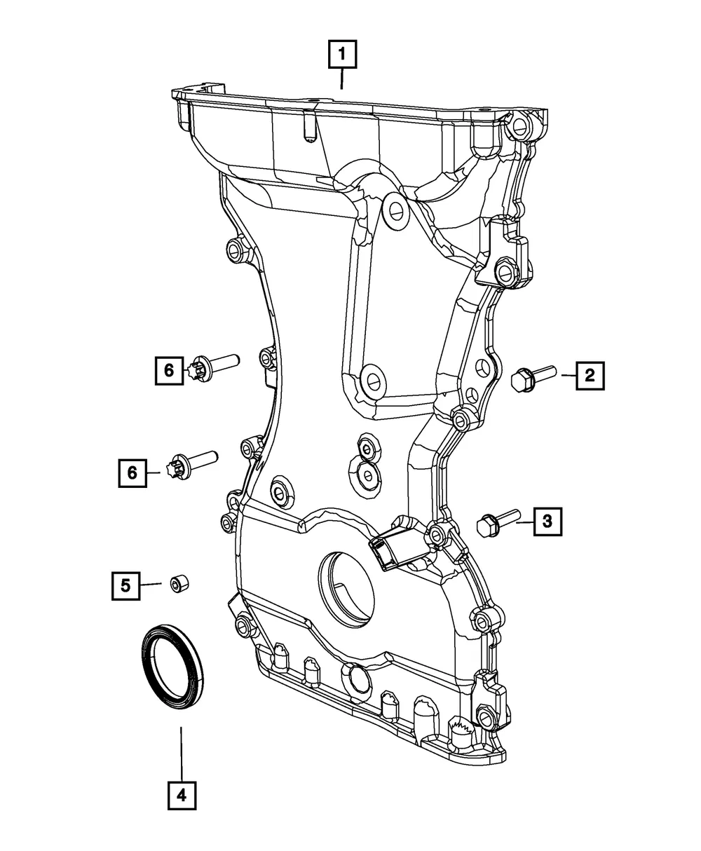Timing Case Cover - Mopar (4884466af) - view 4