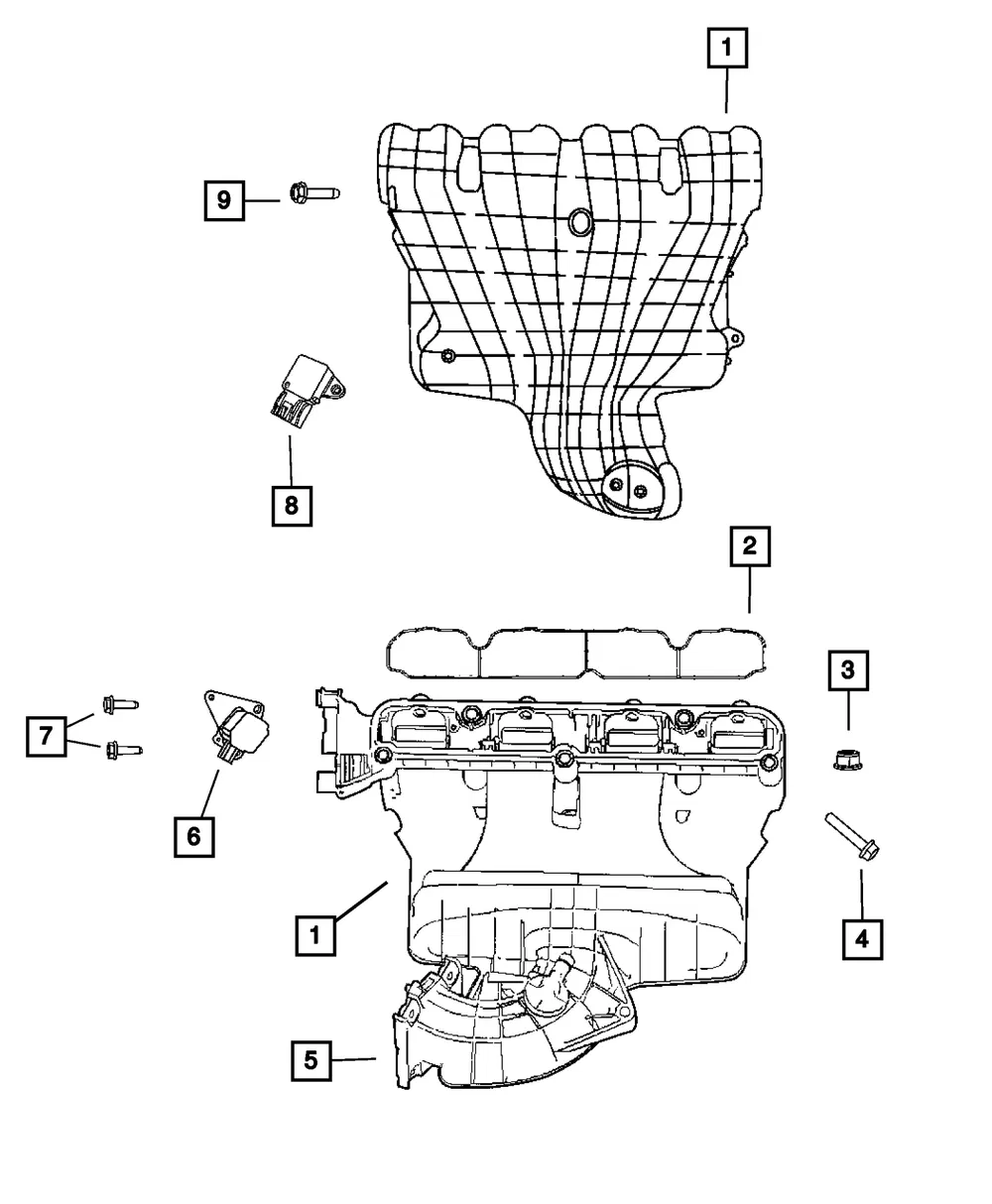 Intake Manifold - Mopar (4884495aj) - view 5