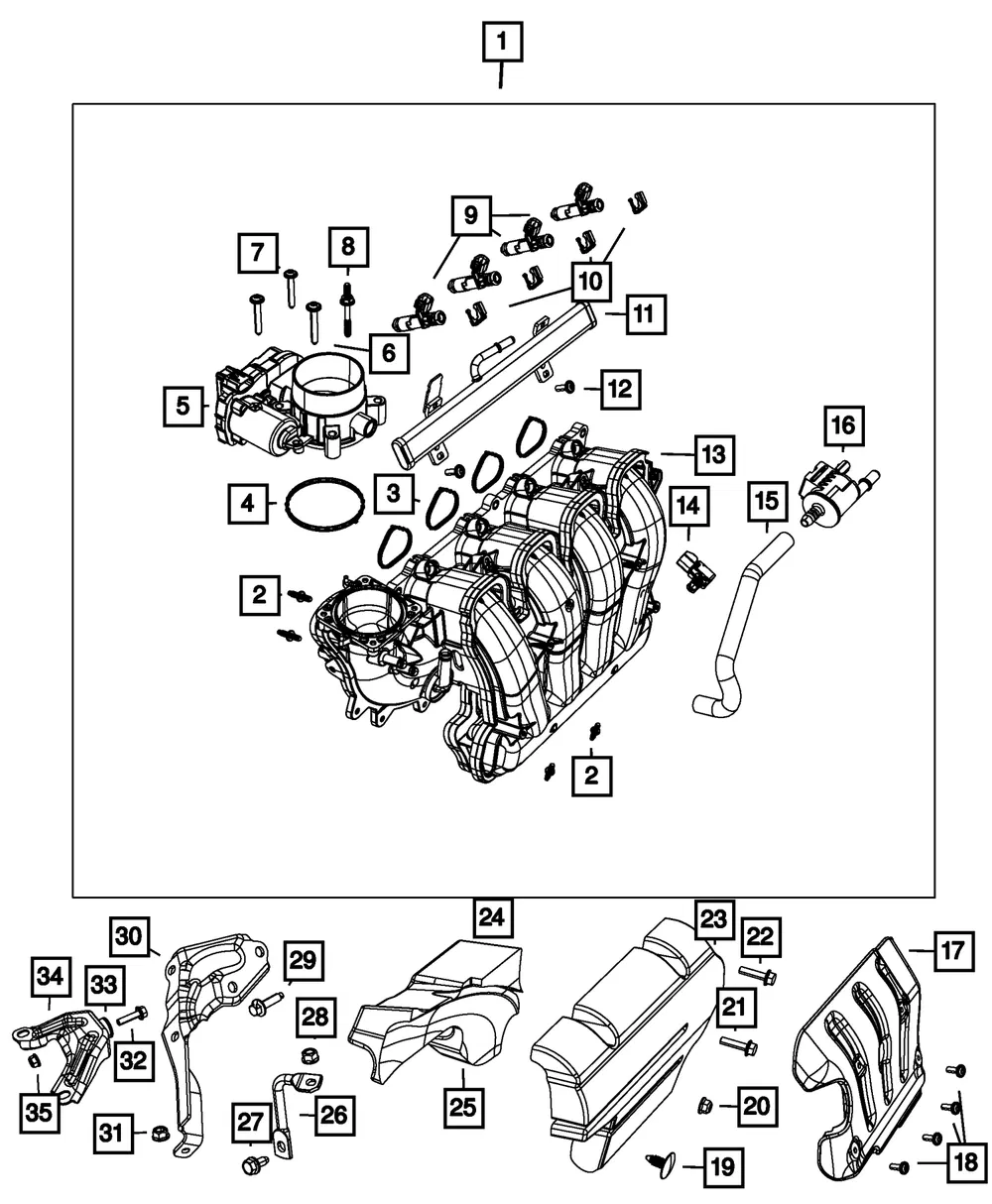 Throttle Body - Mopar (4891970ad) - view 6