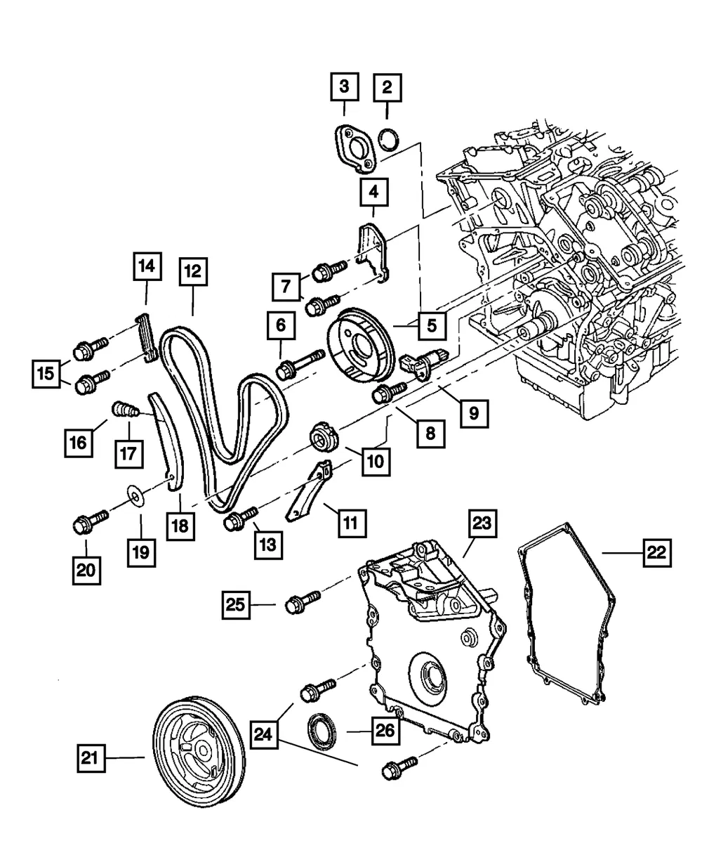 Timing Chain Guide - Mopar (4892425AA) - view 3