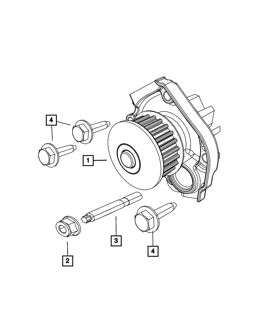 Water Pump - Mopar (4892713AB) - view 2