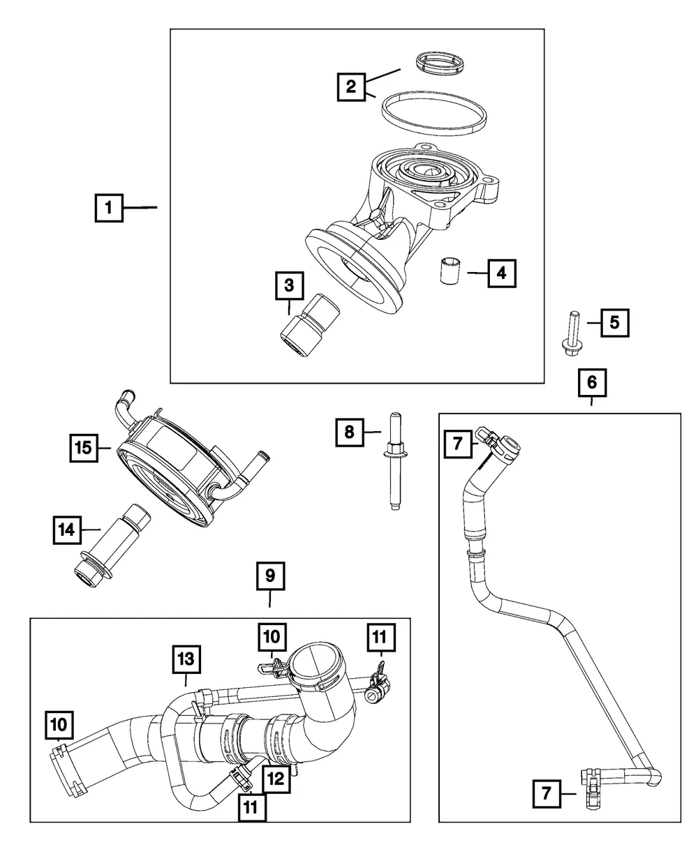 Engine Oil Cooler - Mopar (4893309aa) - view 3