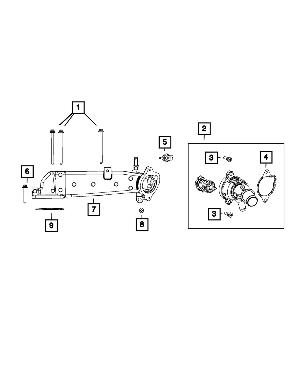 Coolant Manifold - Mopar (4893741ac)
