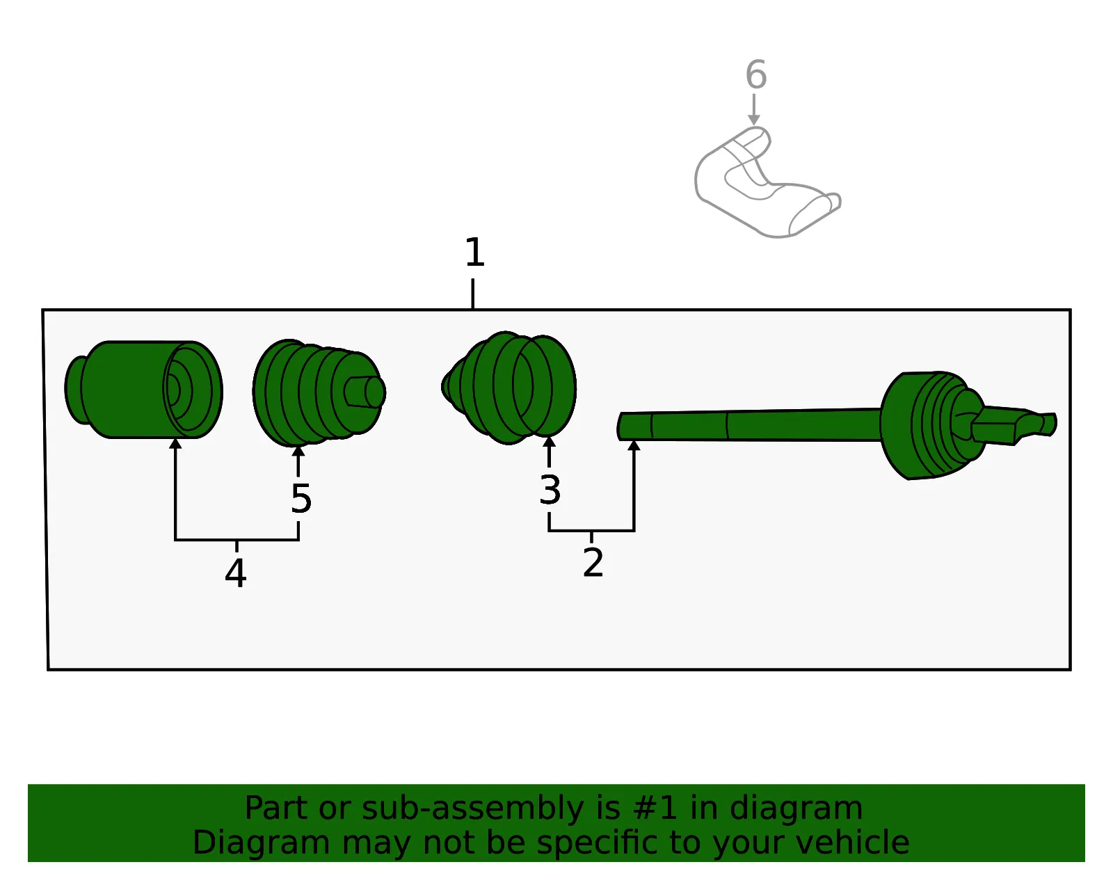 Axle Assembly - Passenger Side (RH) - Kia (49500-2G301) - view 2