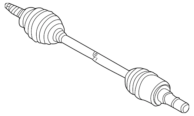 Axle Assembly - Passenger Side (RH) - Kia (49500-2J000)