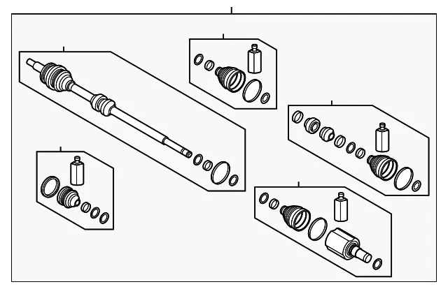 Axle Assembly - Driver's Side (LH) - Kia (49500-M7200)