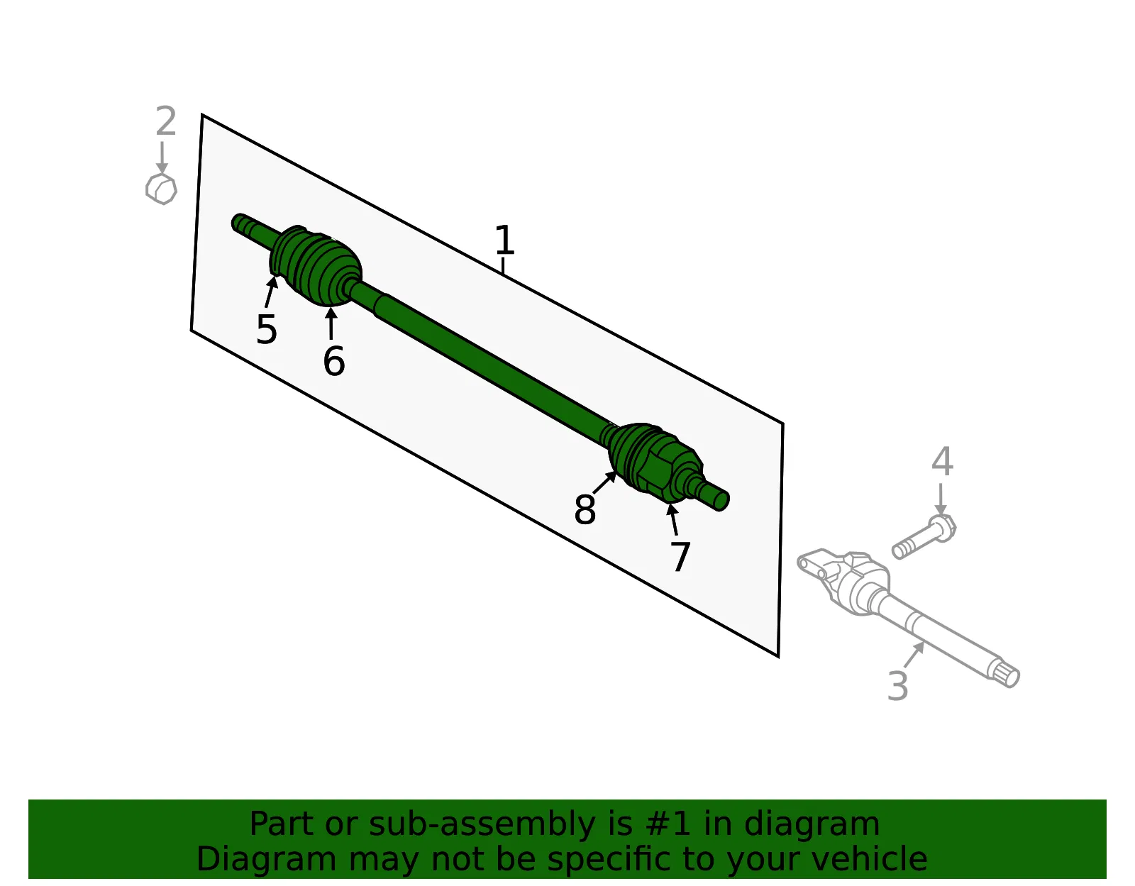 Axle Assembly - Kia (49500-Q5300) - view 2