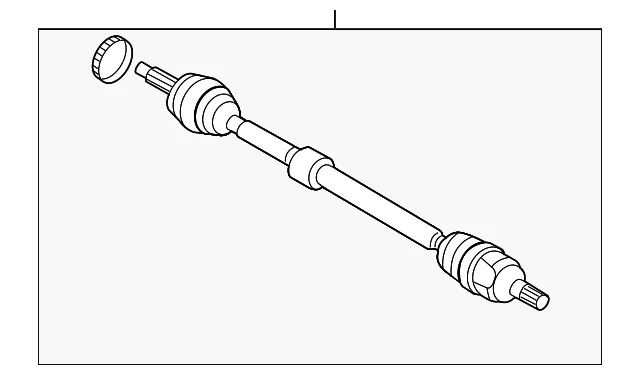 Axle Assembly - Driver's Side (LH) - Kia (49501-2K200)