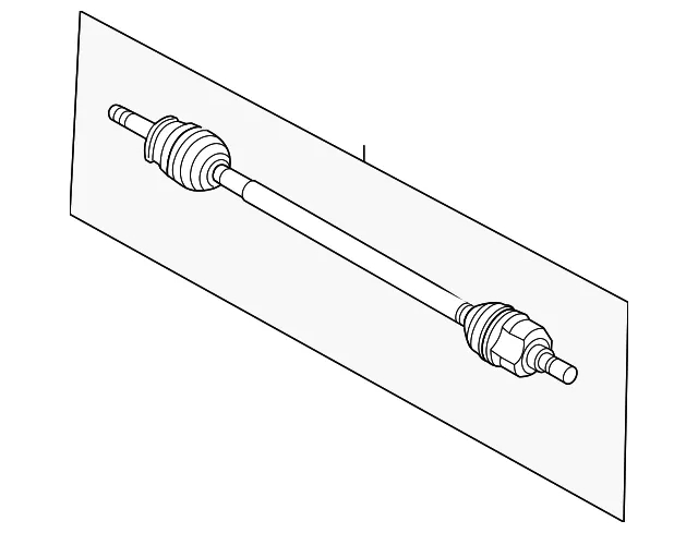 Axle Assembly - Passenger Side (RH) - Kia (49501-D9160)