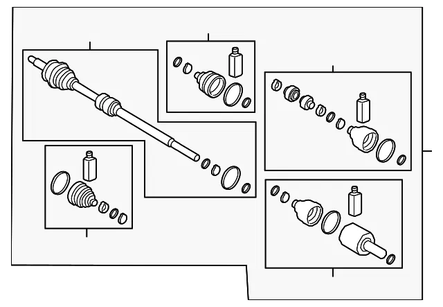 Axle Assembly - Passenger Side (RH) - Kia (49501-M7700)