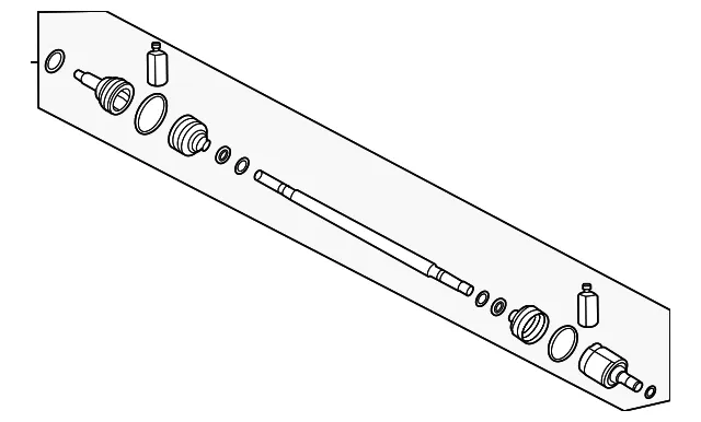 Axle Assembly - Passenger Side (RH) - Kia (49501-Q4000)