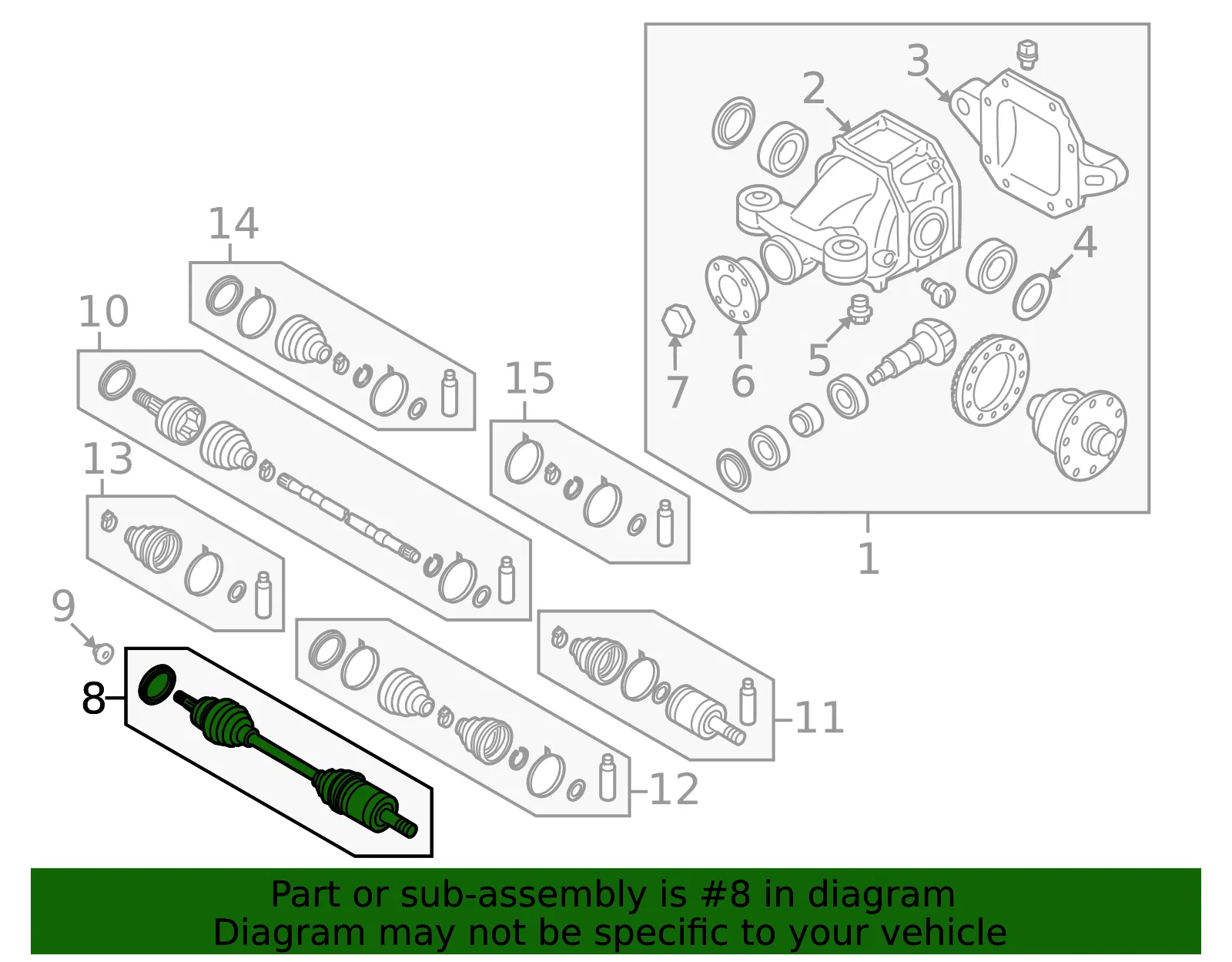 Axle Assembly - Kia (49600-2J310) - view 2