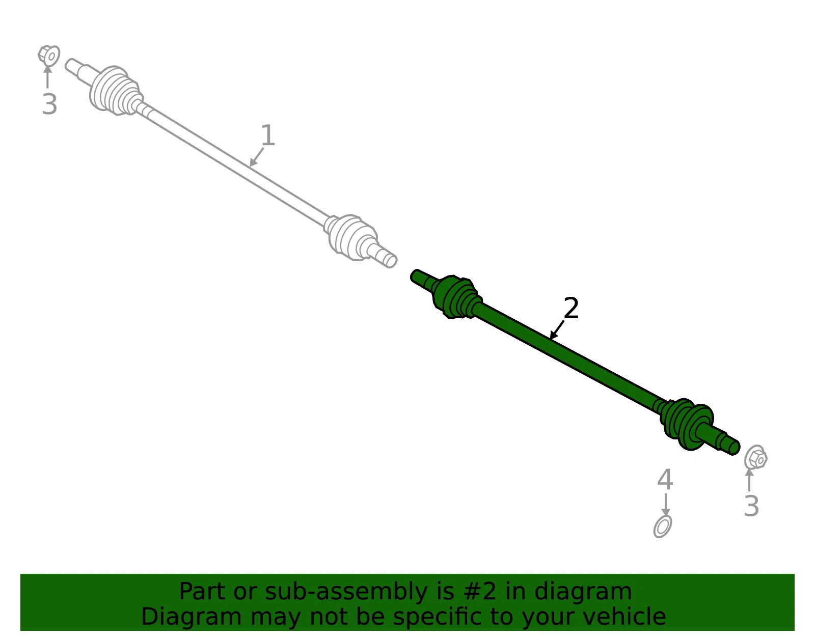 Axle Assembly - Kia (49600-P2000) - view 2