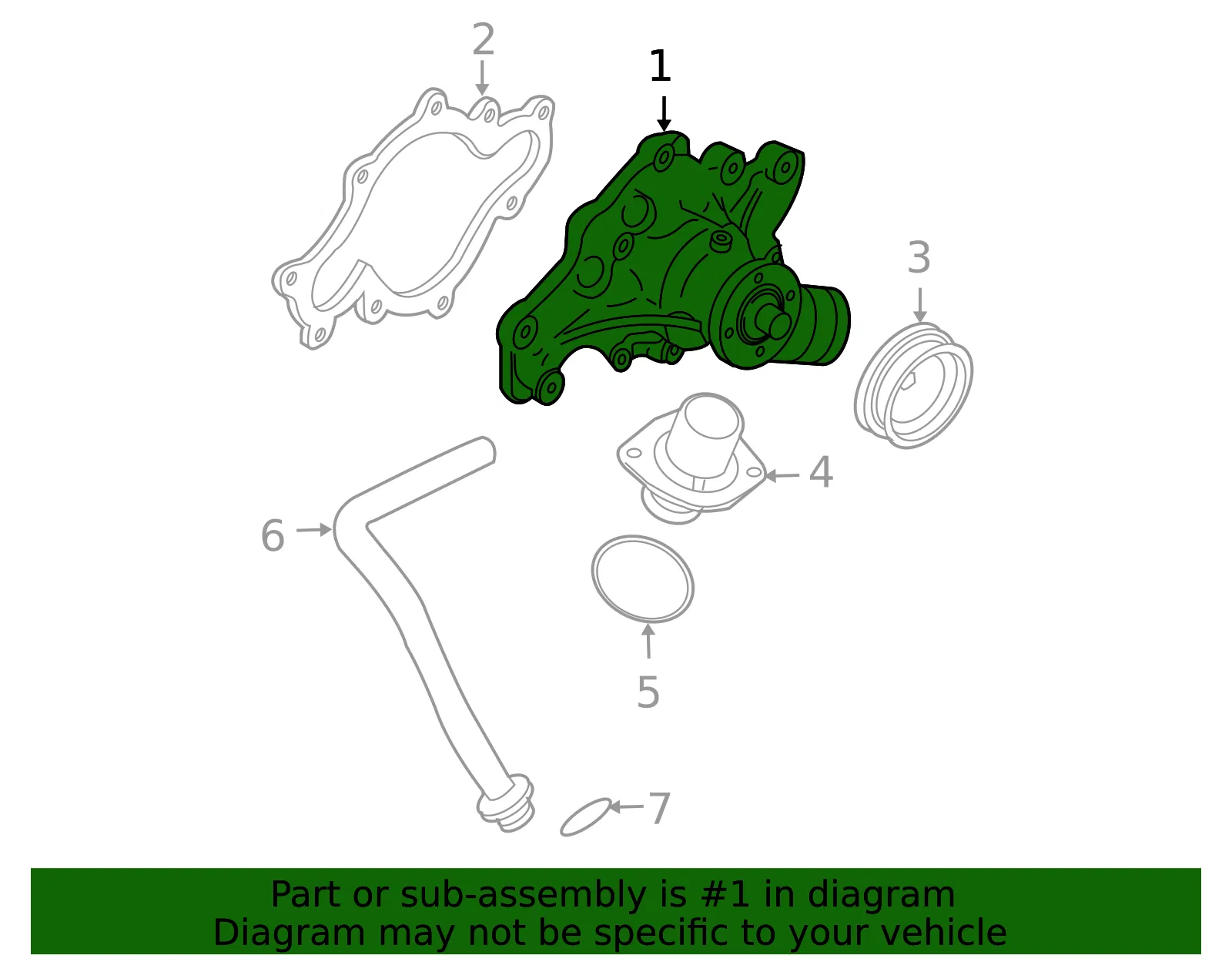 Engine Water Pump - Ford (4c3z8501c) - view 5