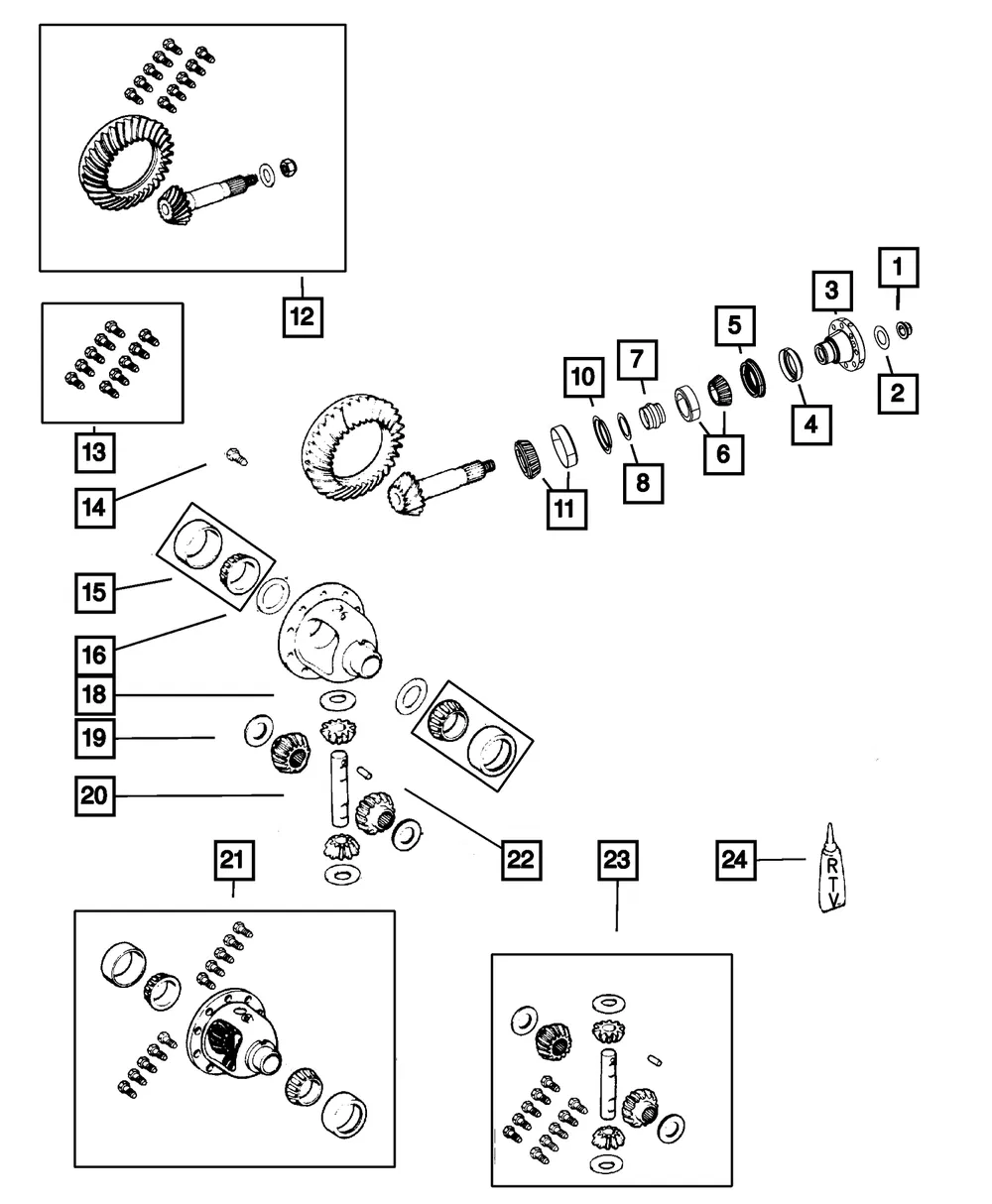 Differential Bearing Shim - Mopar (5017243aa)