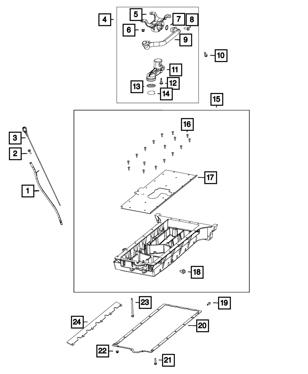 Engine Oil Pan - Mopar (5037735ae) - view 8
