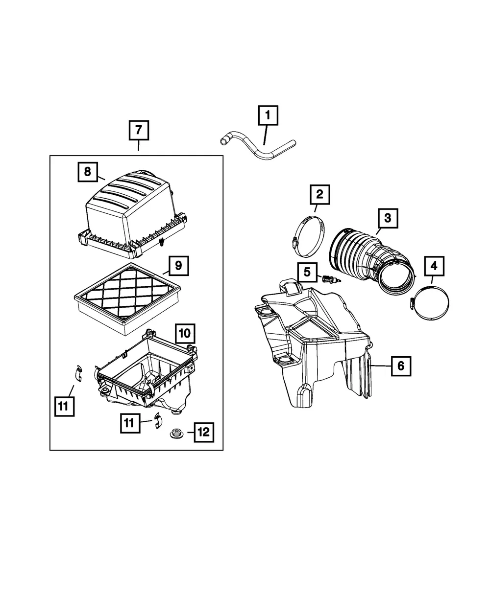 Engine Air Cleaner Assembly - Mopar (5038546ab)