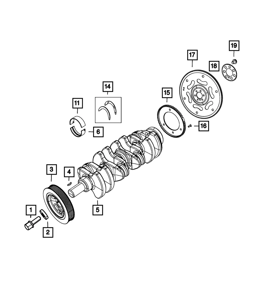 Engine Crankshaft Kit - Mopar (5047374ac)