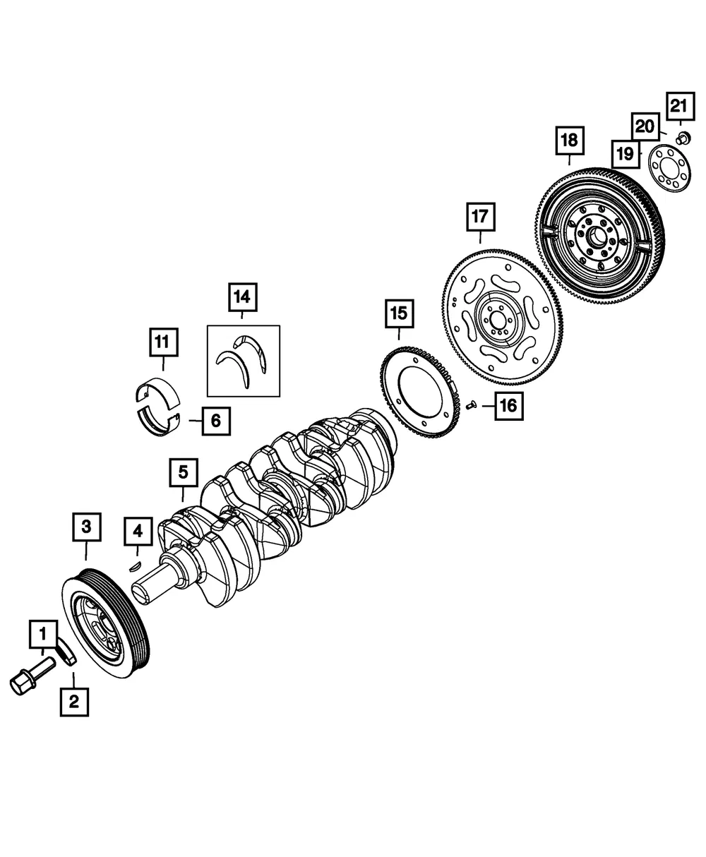 Engine Crankshaft Kit - Mopar (5047376ac)