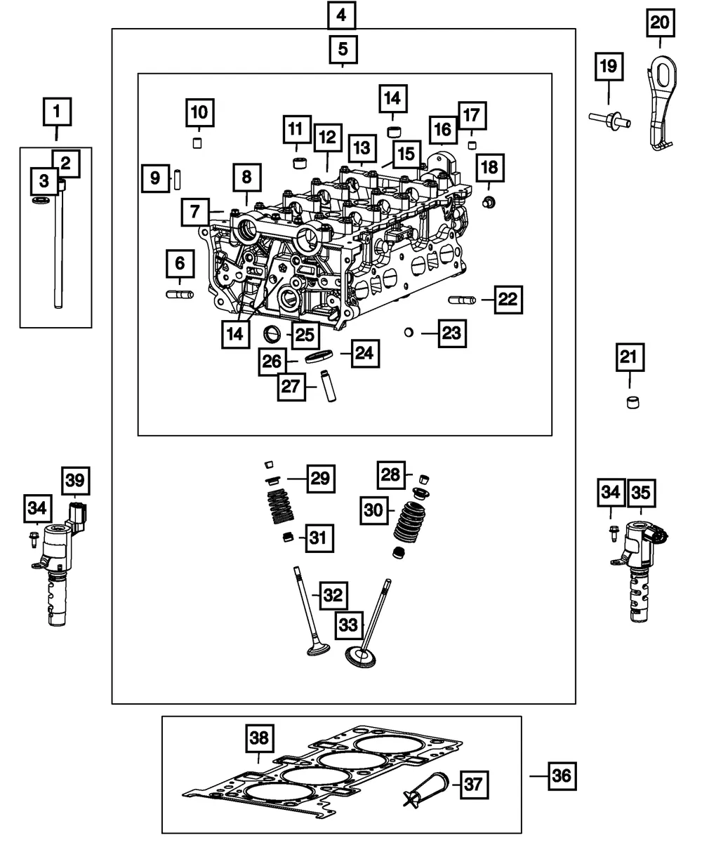 Variable Valve Timing Solenoid - Mopar (5047666aa) - view 3