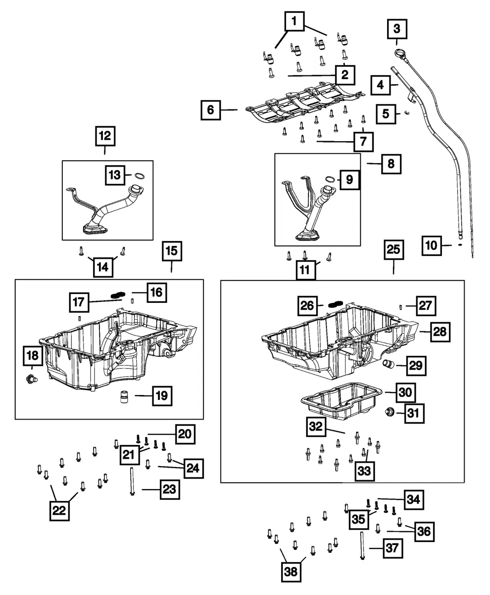 Engine Oil Pan - Mopar (5048405ab) - view 5