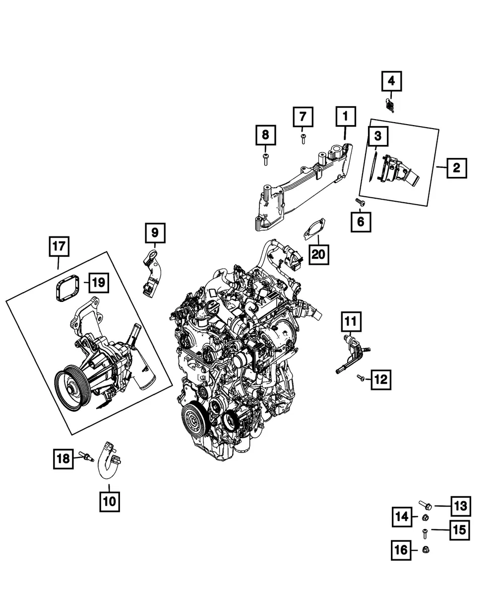 Coolant Manifold - Mopar (5048699ab) - view 4
