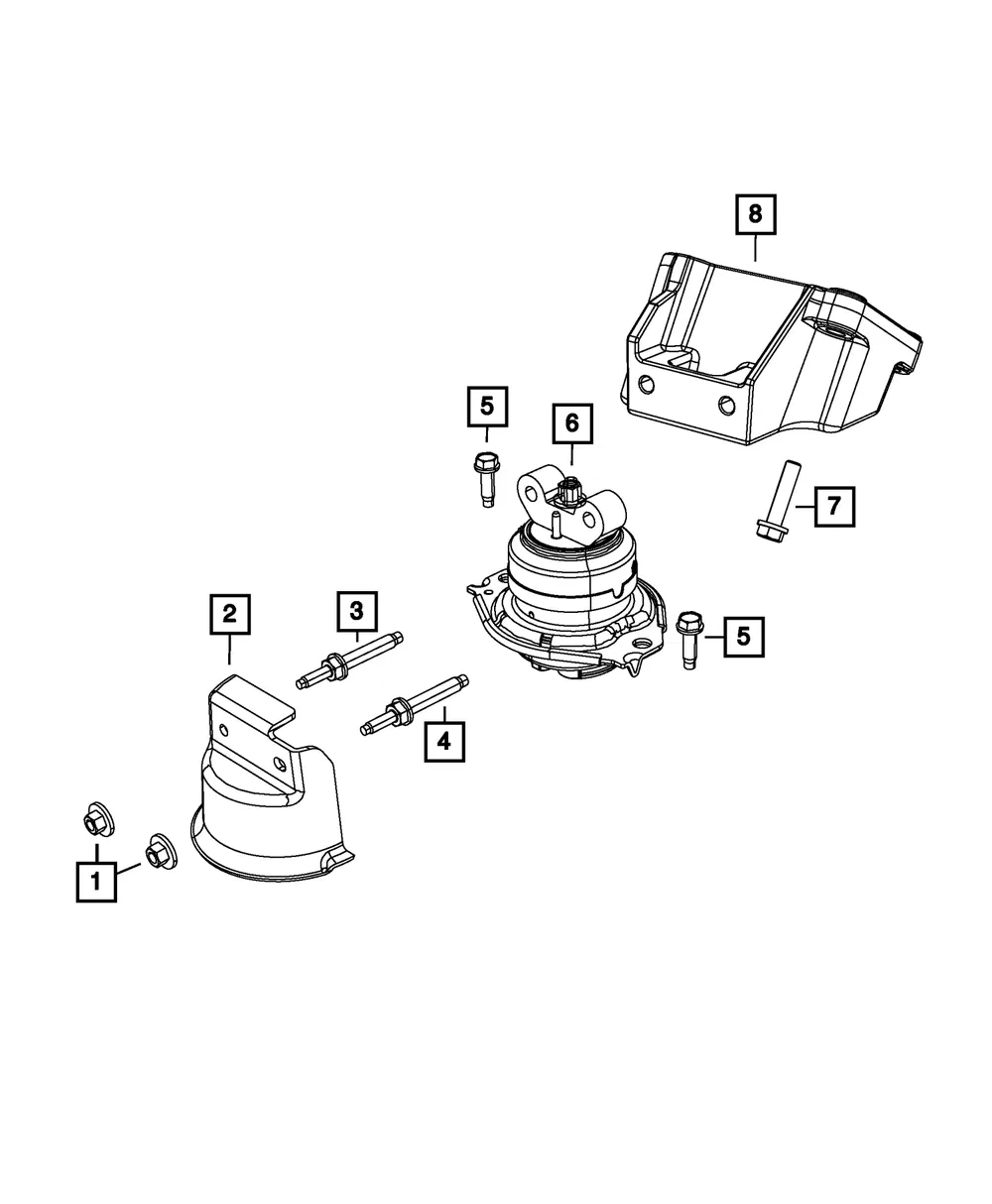 Engine Mount Heat Shield - Mopar (5090026aa)