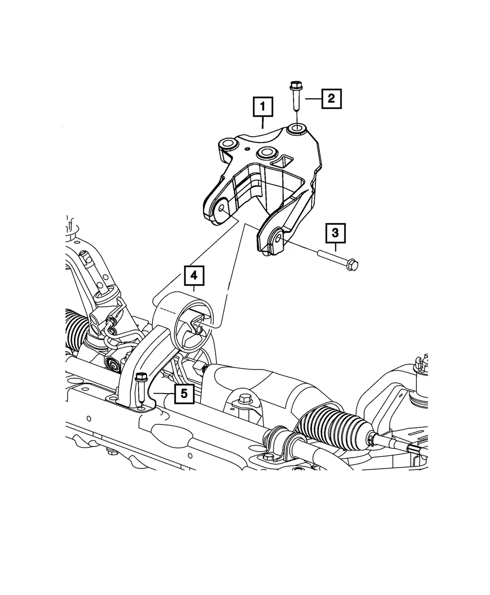 Engine Mount Bracket, Rear - Mopar (5090697AA) - view 2