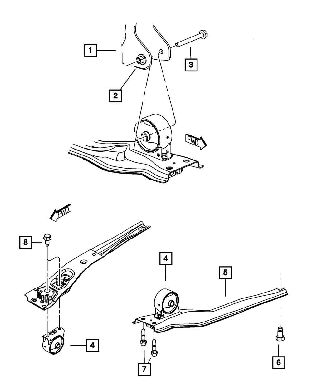 Engine Mount Support - Mopar (5105290AC) - view 5