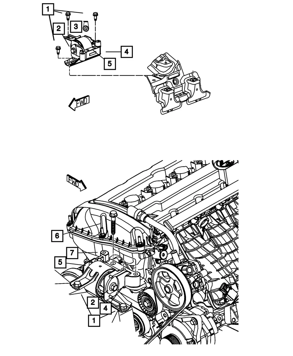 Engine Mount Insulator, Right Side - Mopar (5105489AK) - view 4