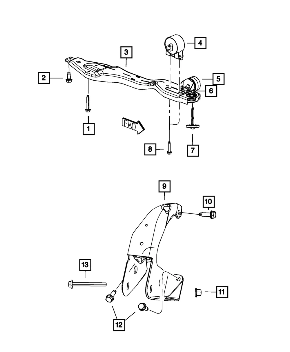Engine Mount Support - Mopar (5110502AD) - view 5