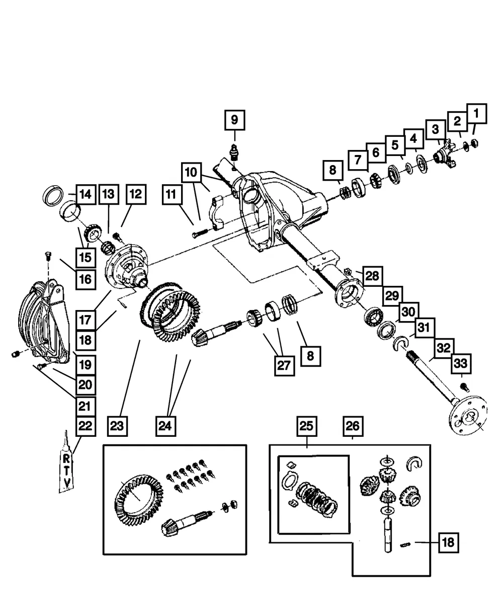 Differential Shim Kit - Mopar (5137571aa)