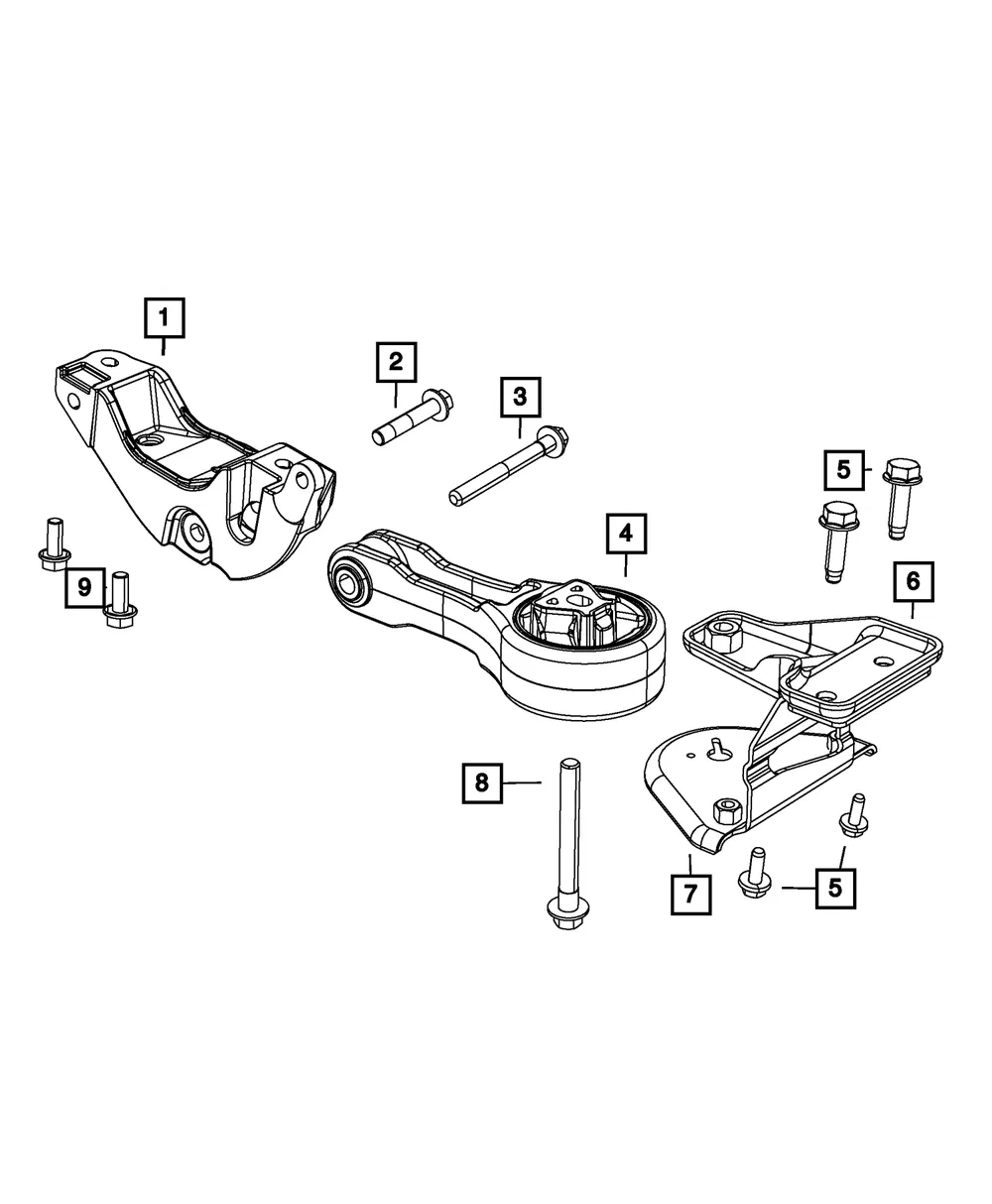 Engine Mount Bracket, Rear - Mopar (5147207ad)