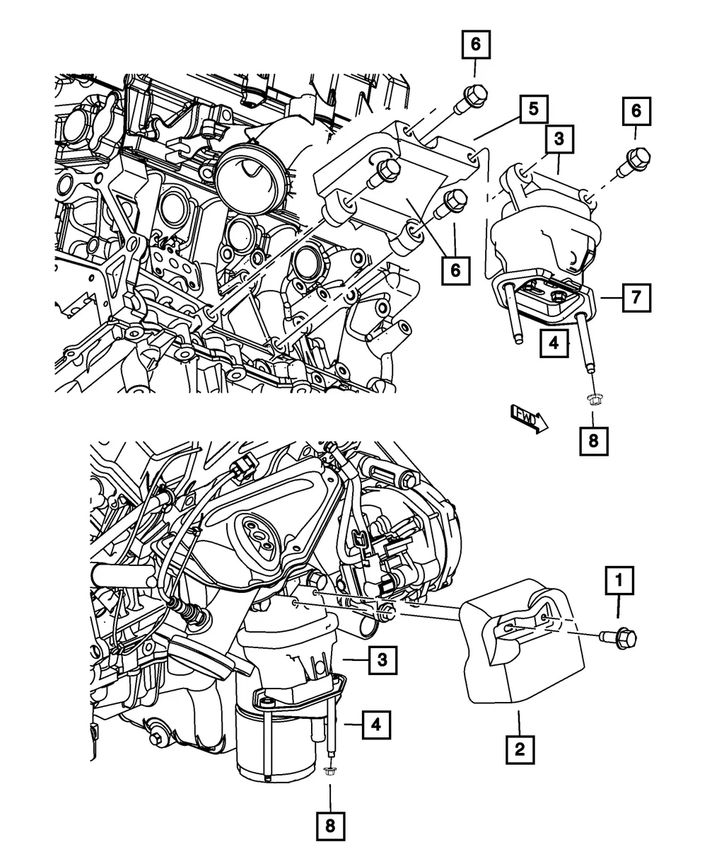 Engine Support Bracket - Mopar (5166040ab) - view 4