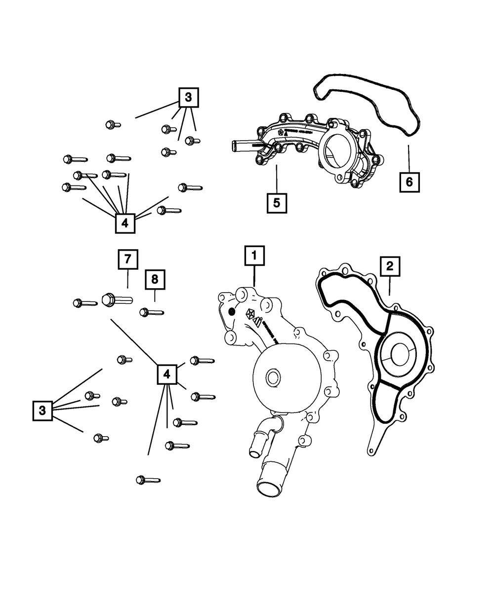 Water Pump - Mopar (5184498ah)