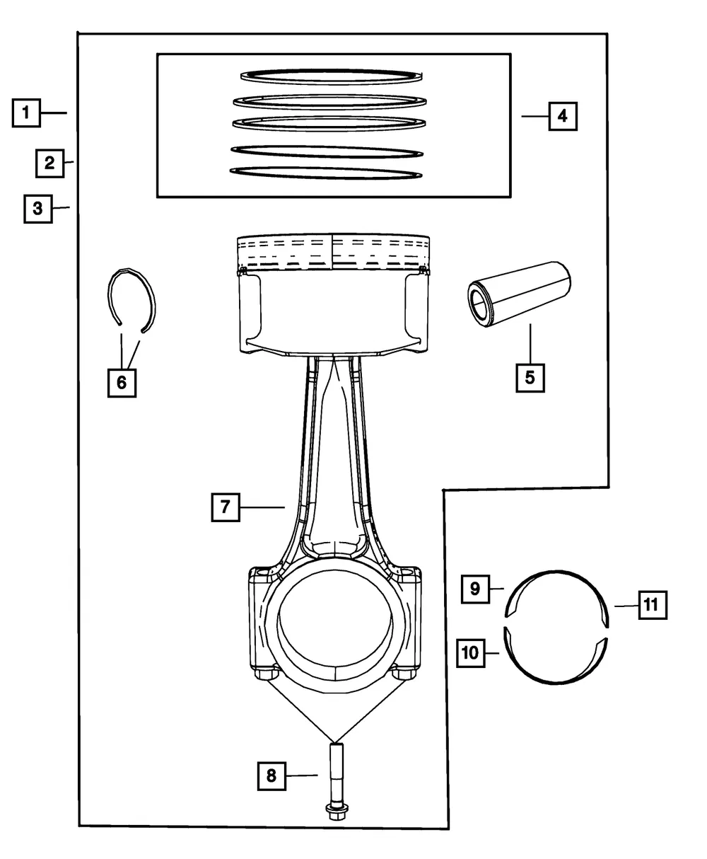 Complete Engine Piston Ring Set - Mopar (5191418AB) - view 5