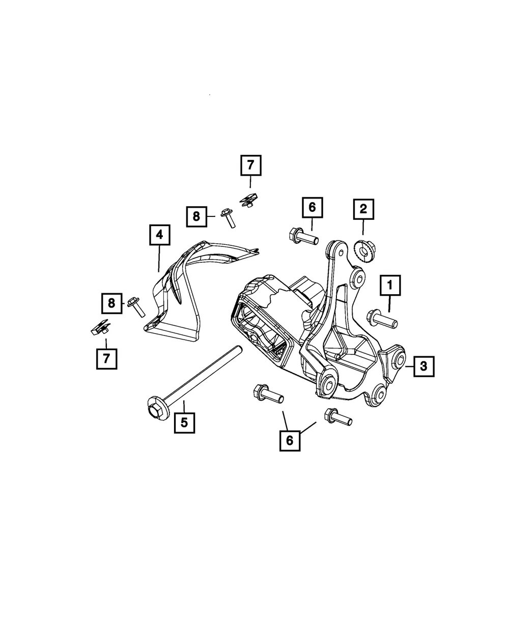Engine Mount Isolator, Left - Mopar (52059943AE) - view 8
