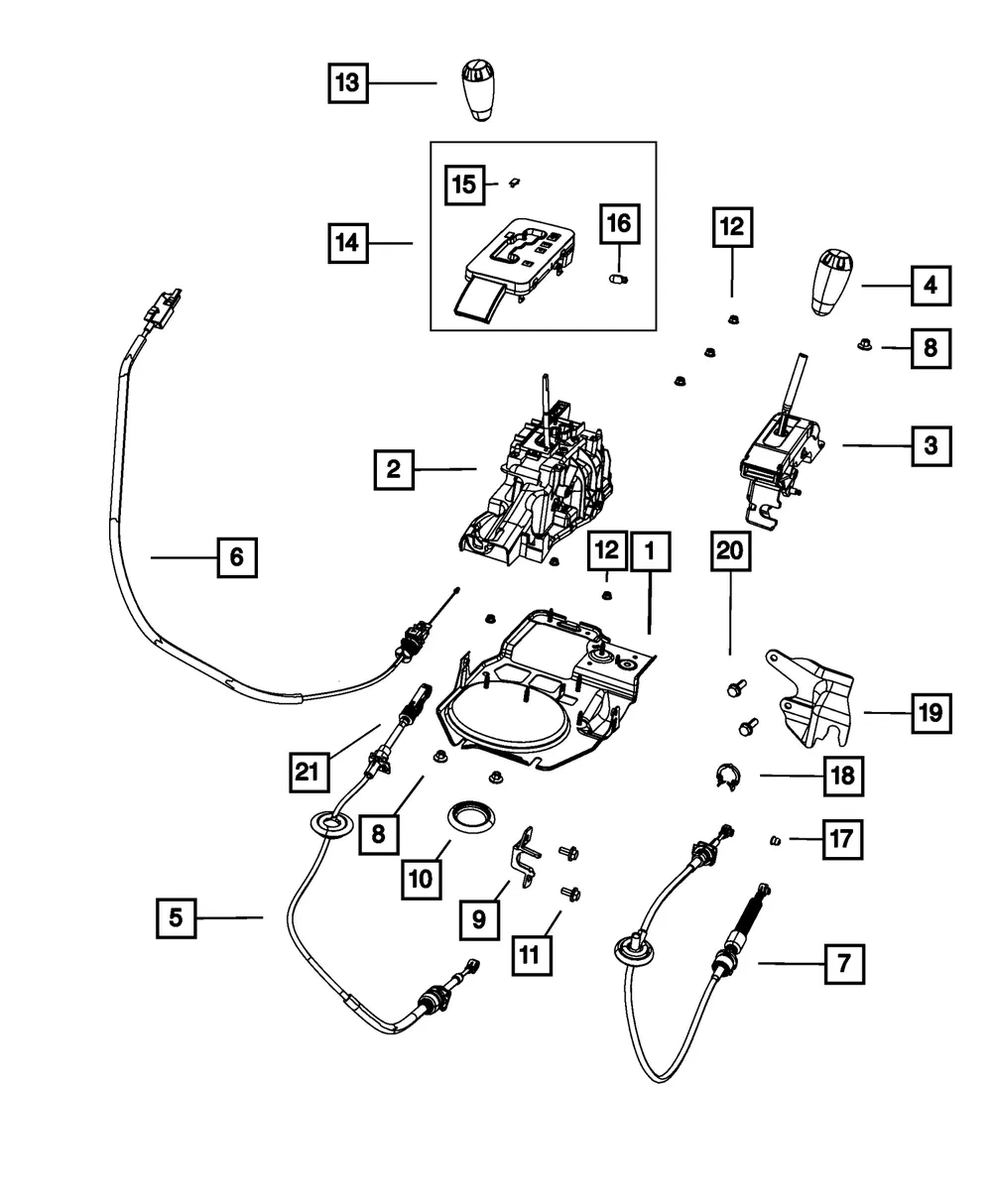 Transfer Case Shifter - Mopar (52060062AG) - view 7