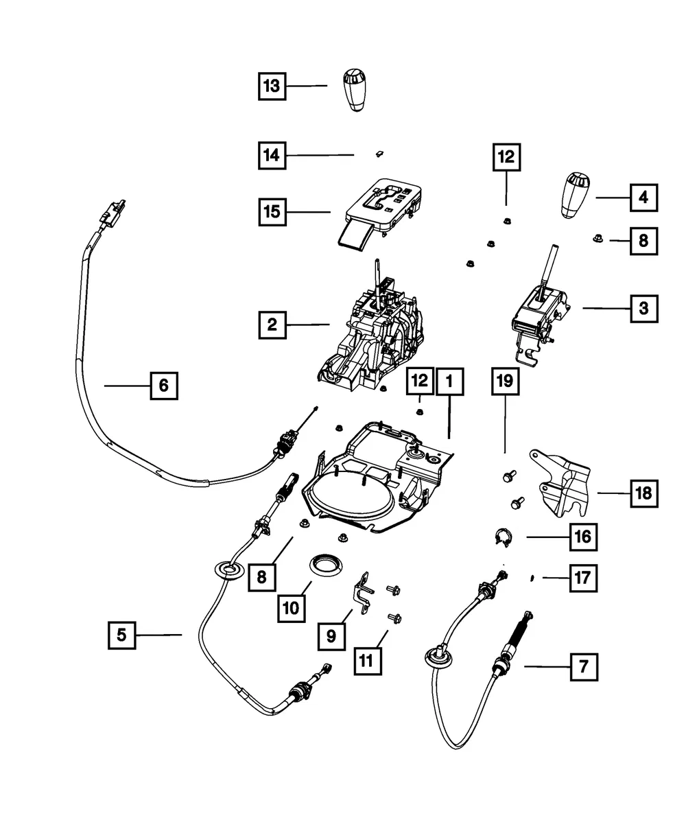 Transfer Case Shift Cable - Mopar (52060462AG) - view 11