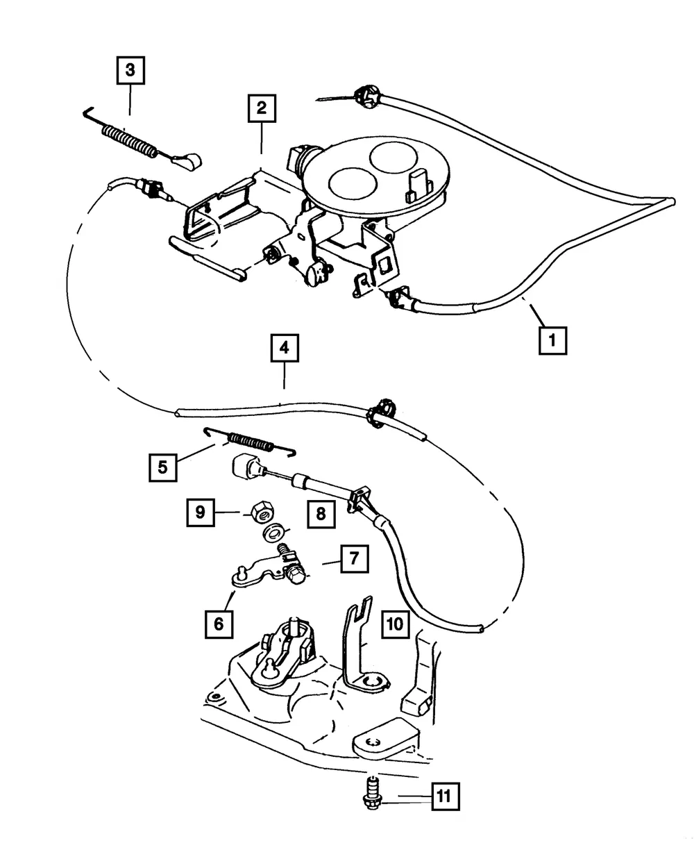 Throttle Valve Cable - Mopar (52104030AD) - view 7