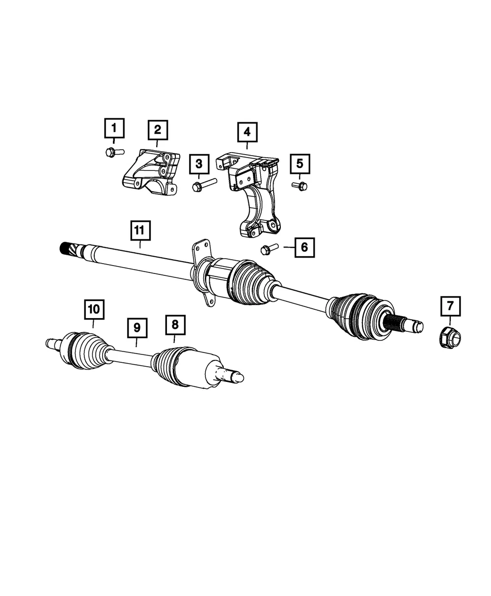 Axle Assembly - Driver's Side (LH) - Mopar (52123543AC)