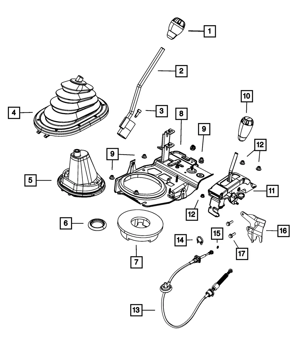 Transfer Case Shift Cable - Mopar (52126222AE) - view 8