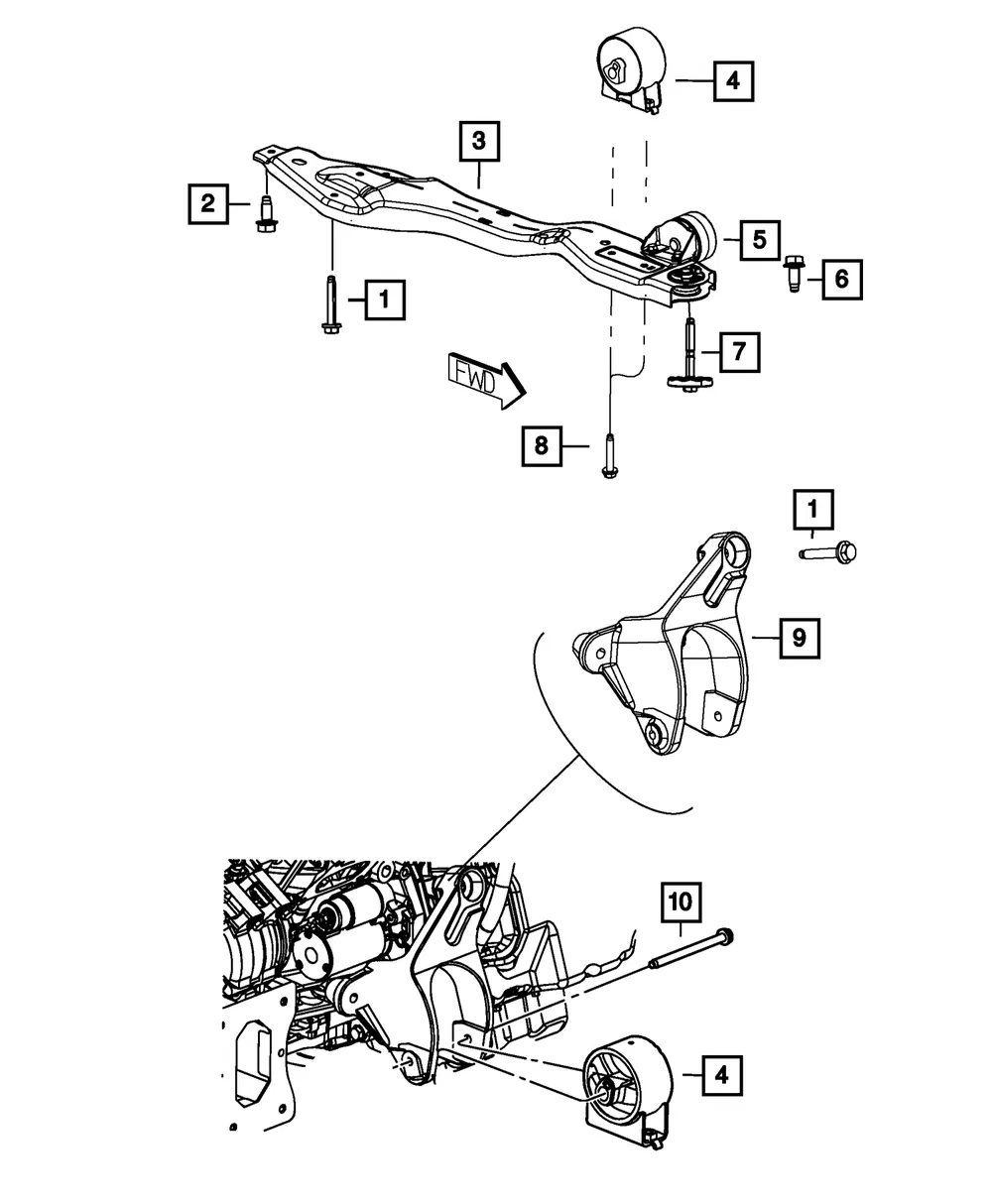 Engine Mount - Mopar (5273883AD) - view 8