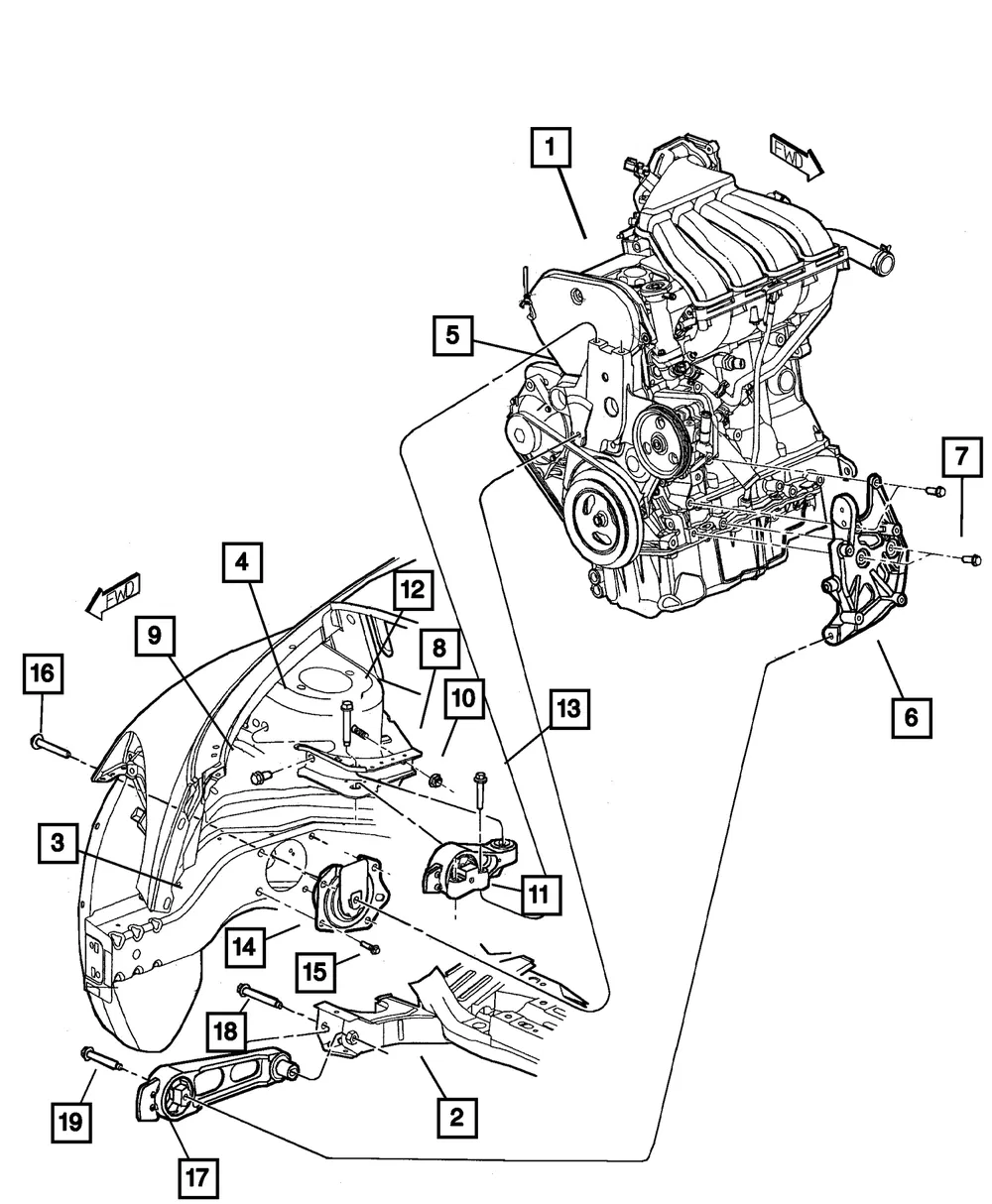 Engine Mount Bracket - Mopar (5274500AB) - view 5