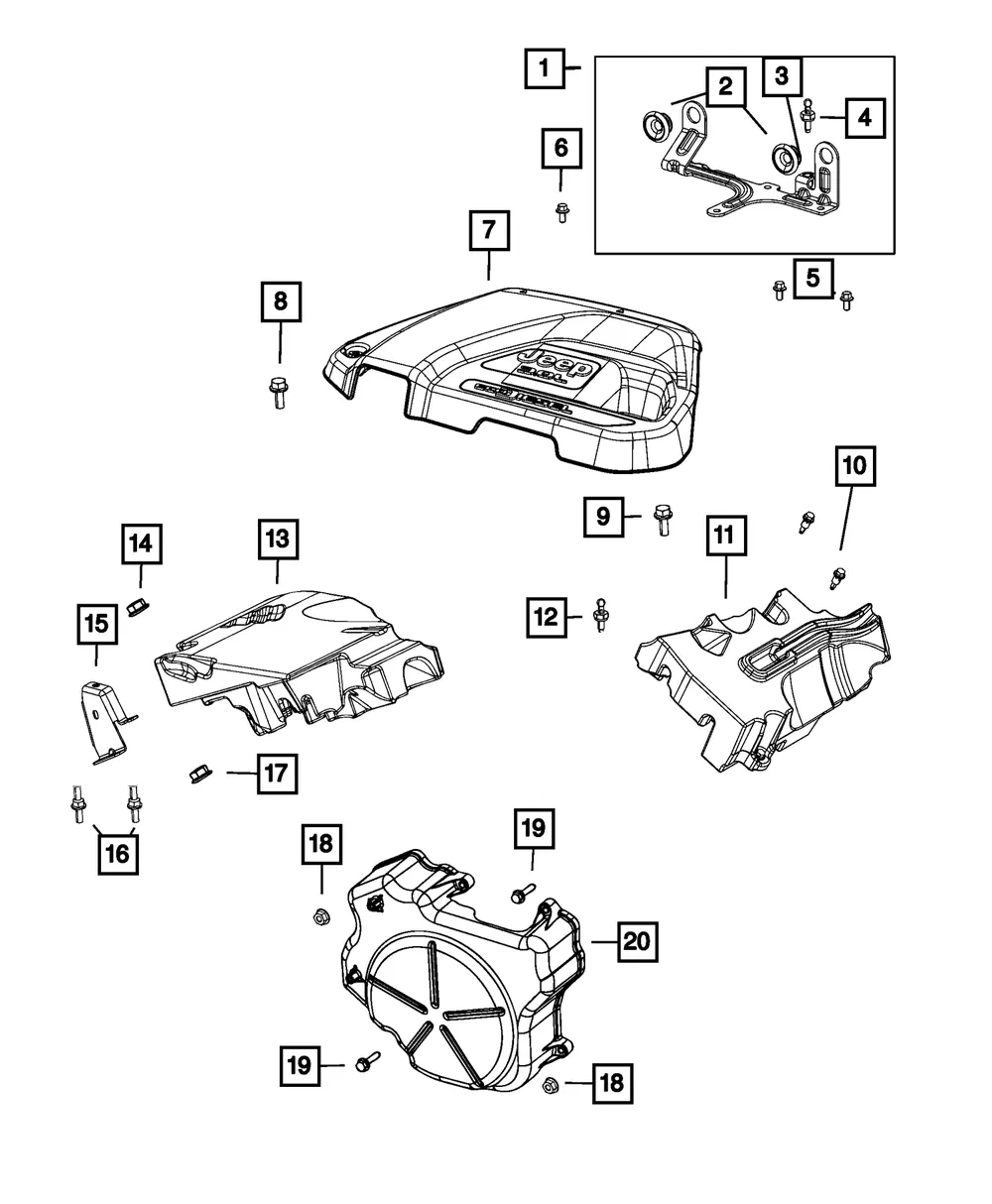 Fuel Rail Cover - Mopar (5281733ab)