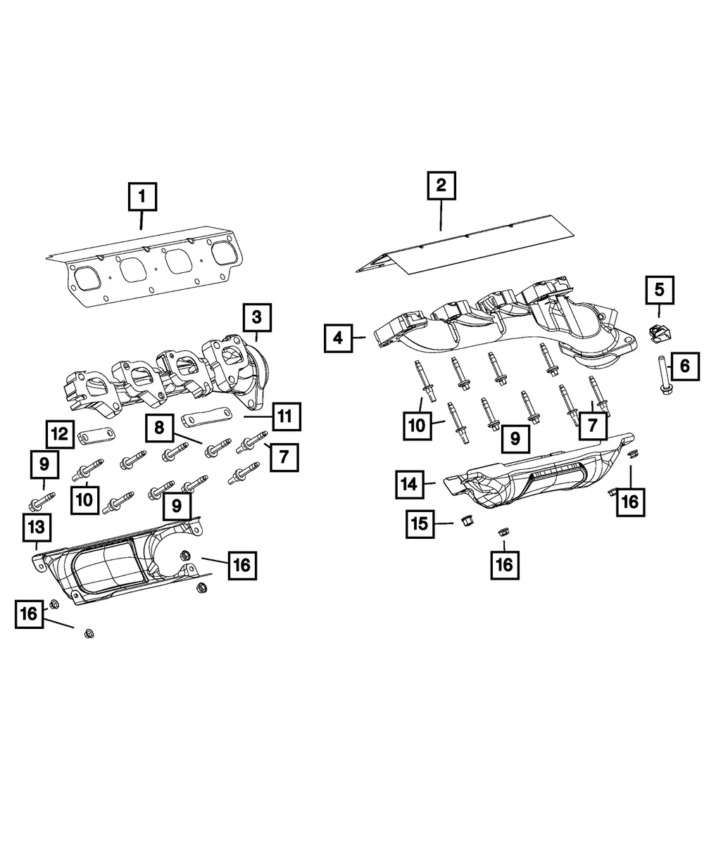 Exhaust Manifold - Mopar (53011189ae)